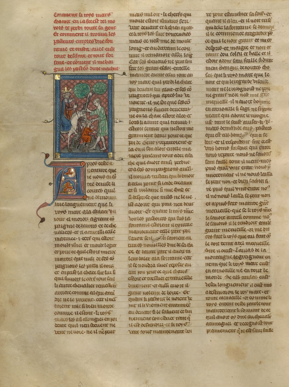 King Mark of Cornwall Meeting Tristan and the Shepherds by Unknown artist