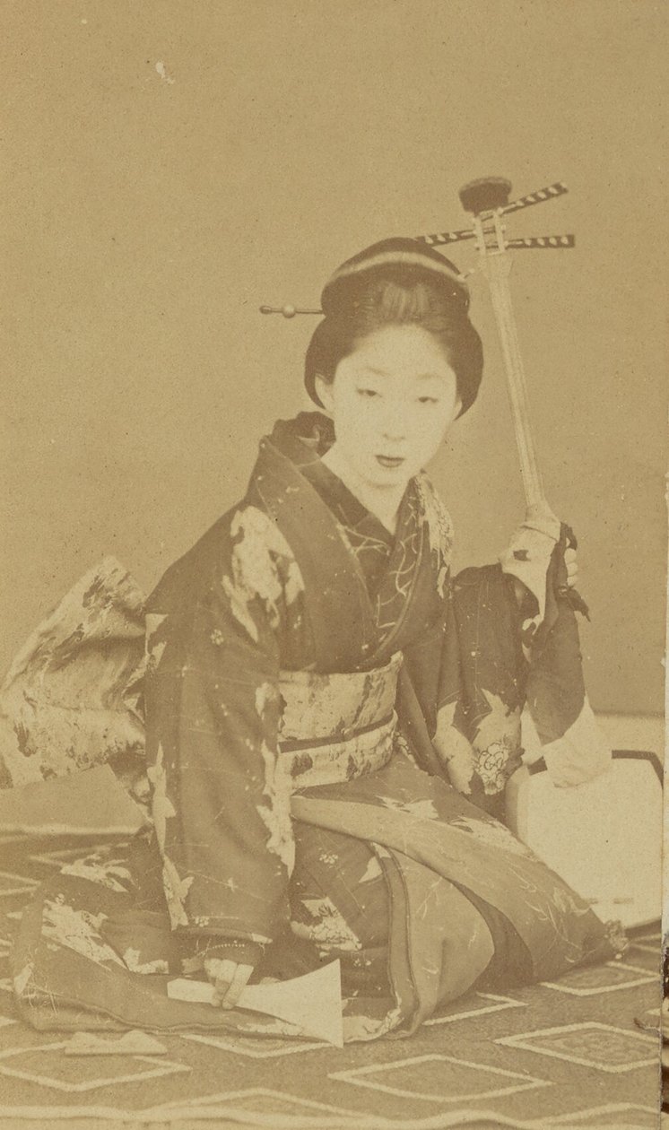 Kneeling Japanese Woman by Unknown artist