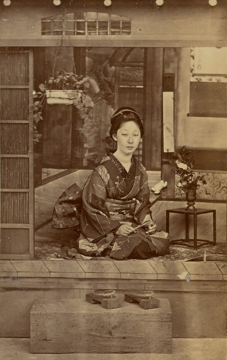 Kneeling Japanese Woman by Unknown artist
