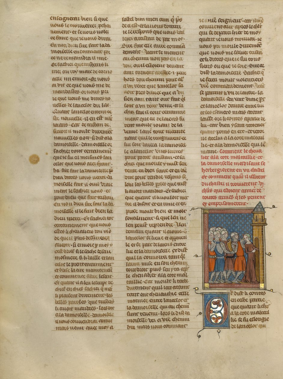 Knight à la cote mal taillée and Mesdisant Imprisoned at Castle Uter by Unknown artist