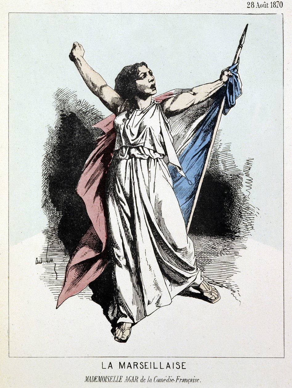La Marseillaise: Miss Agar of the French Comedie by Unknown artist