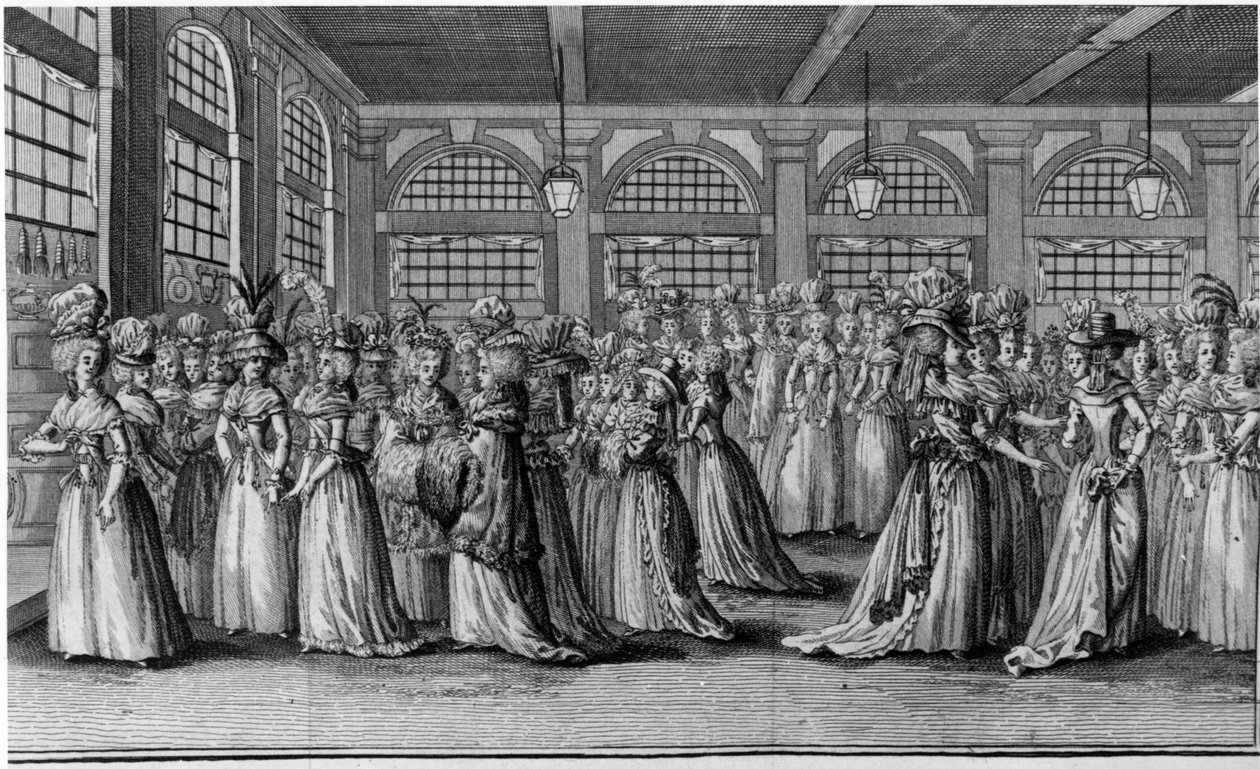 La Colonnade - in "Les Filles du Palais Royal", Frontispiece, Vol. III, ed. London by Unknown artist