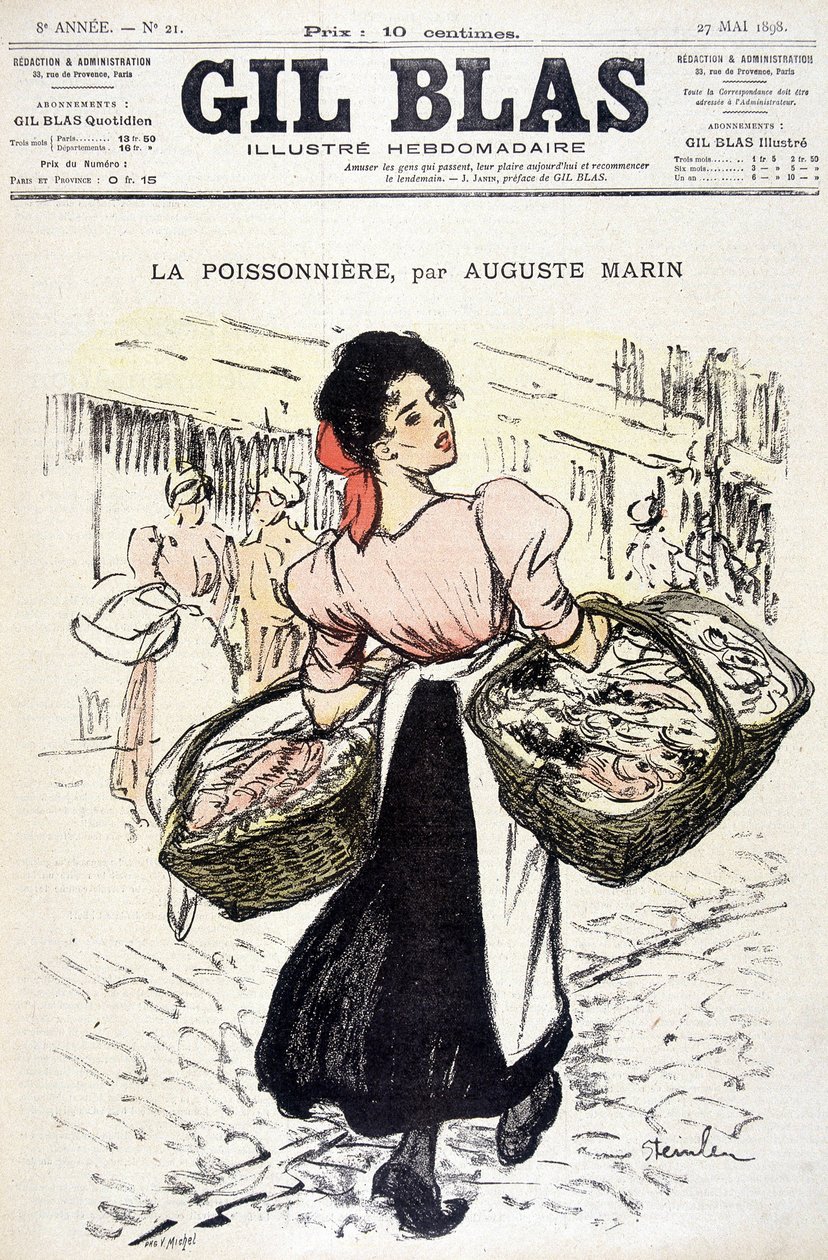 La fishonnière by Auguste Marin. In Gil Blas, on 27/05/1898 by Unknown artist