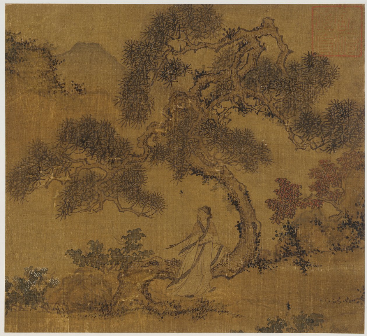 Landscape: A Man Under a Pine by Unknown artist