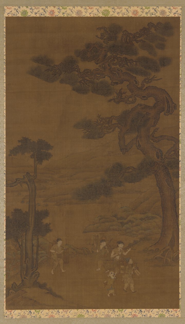 Landscape: Handicraftsmen under a Great Pine Tree by Unknown artist