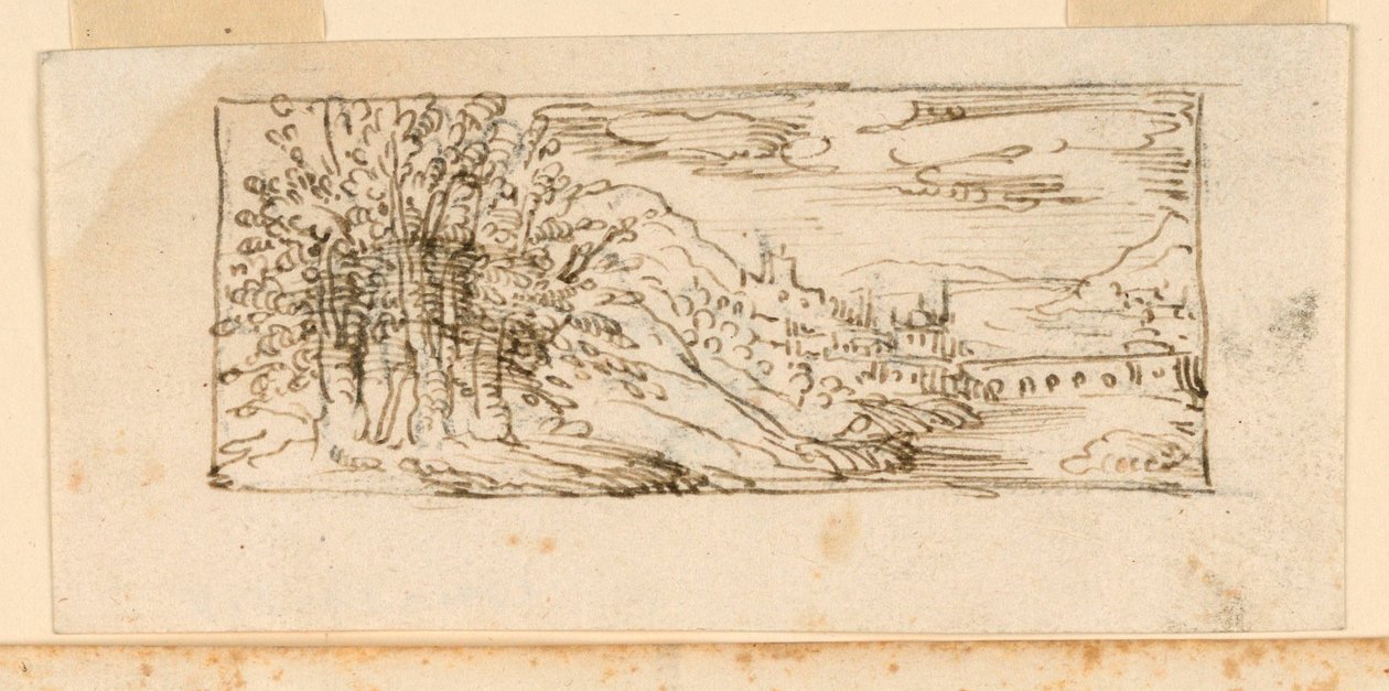 Landscape with Bridge by Unknown artist