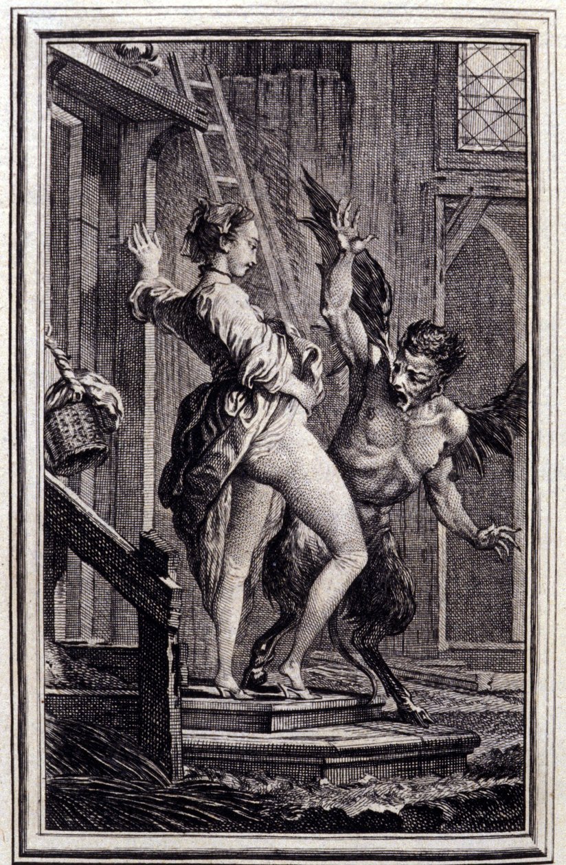 Le Diable de Papefiguiere- in Tales et nouvelles en vers by Jean La Fontaine. 1762 by Charles Eisen