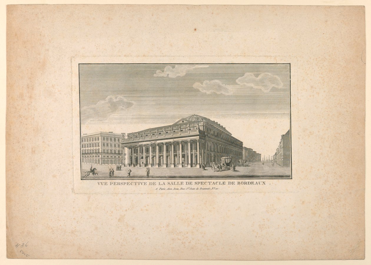 The Theatre Hall, Bordeaux by Unknown artist