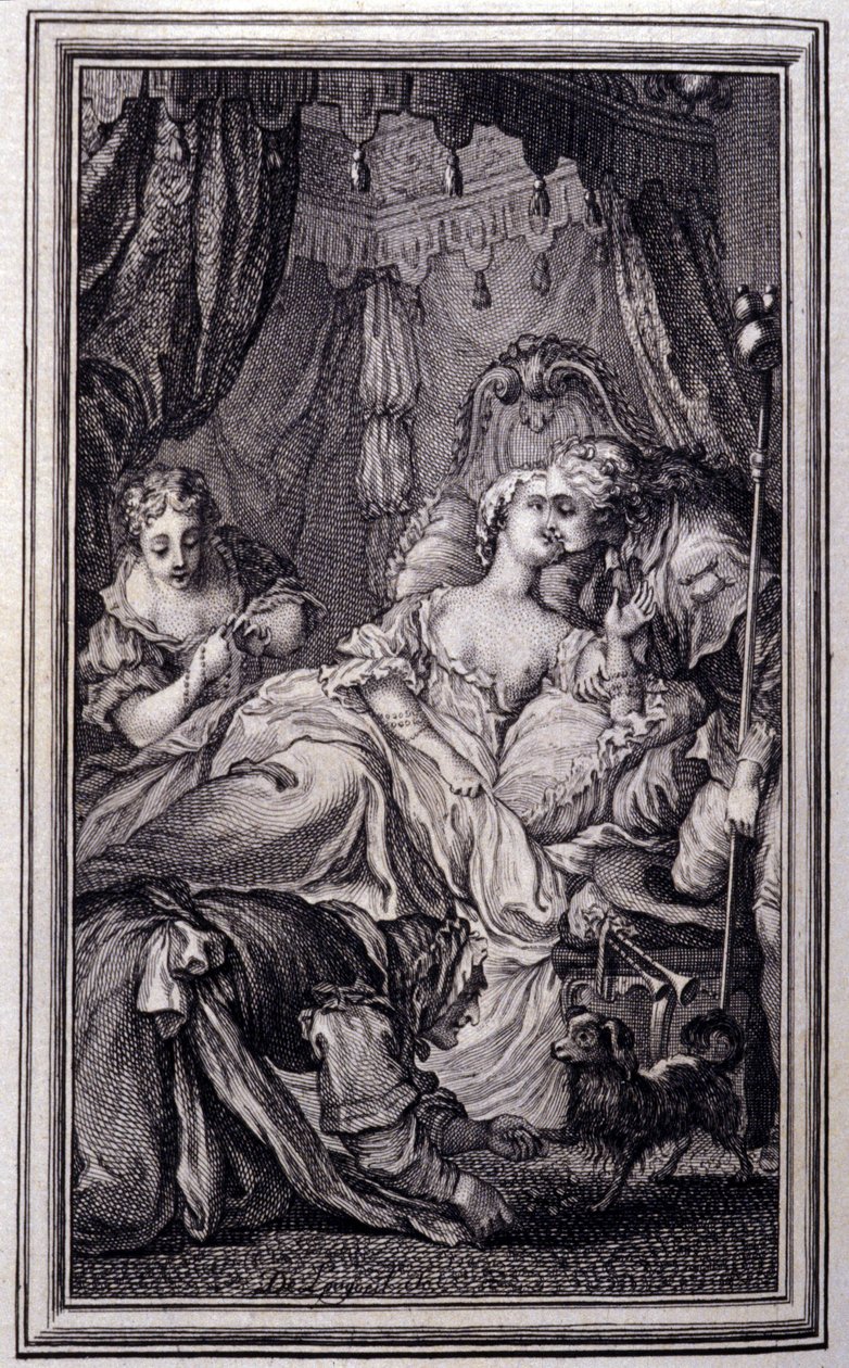 The Little Dog Who Shakes Money and Stones - in “Tales et nouvelles en vers” by Jean La Fontaine. 1762. by Unknown artist