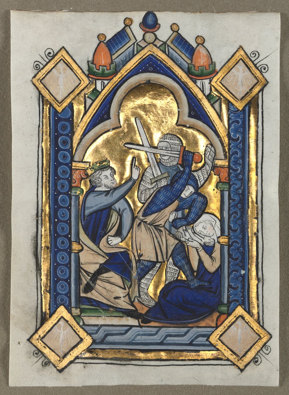 Leaf Excised from a Psalter: Massacre of the Innocents by Unknown artist