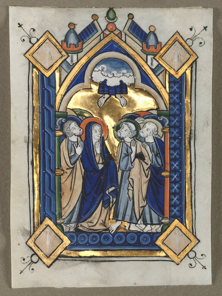 Leaf Excised from a Psalter: The Ascension by Unknown artist