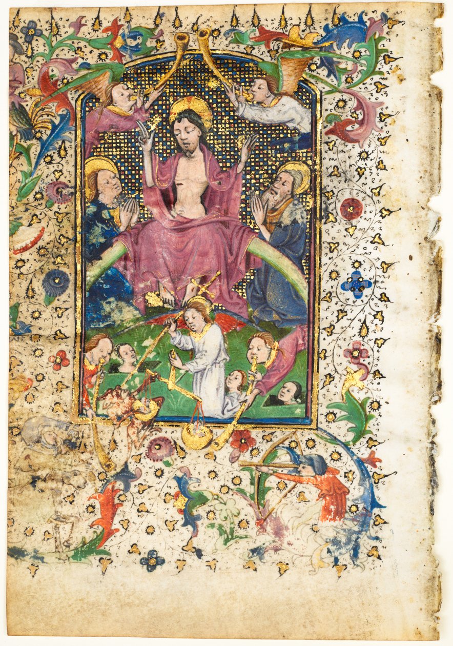 Leaf from a Book of Hours: The Last Judgment by Unknown artist