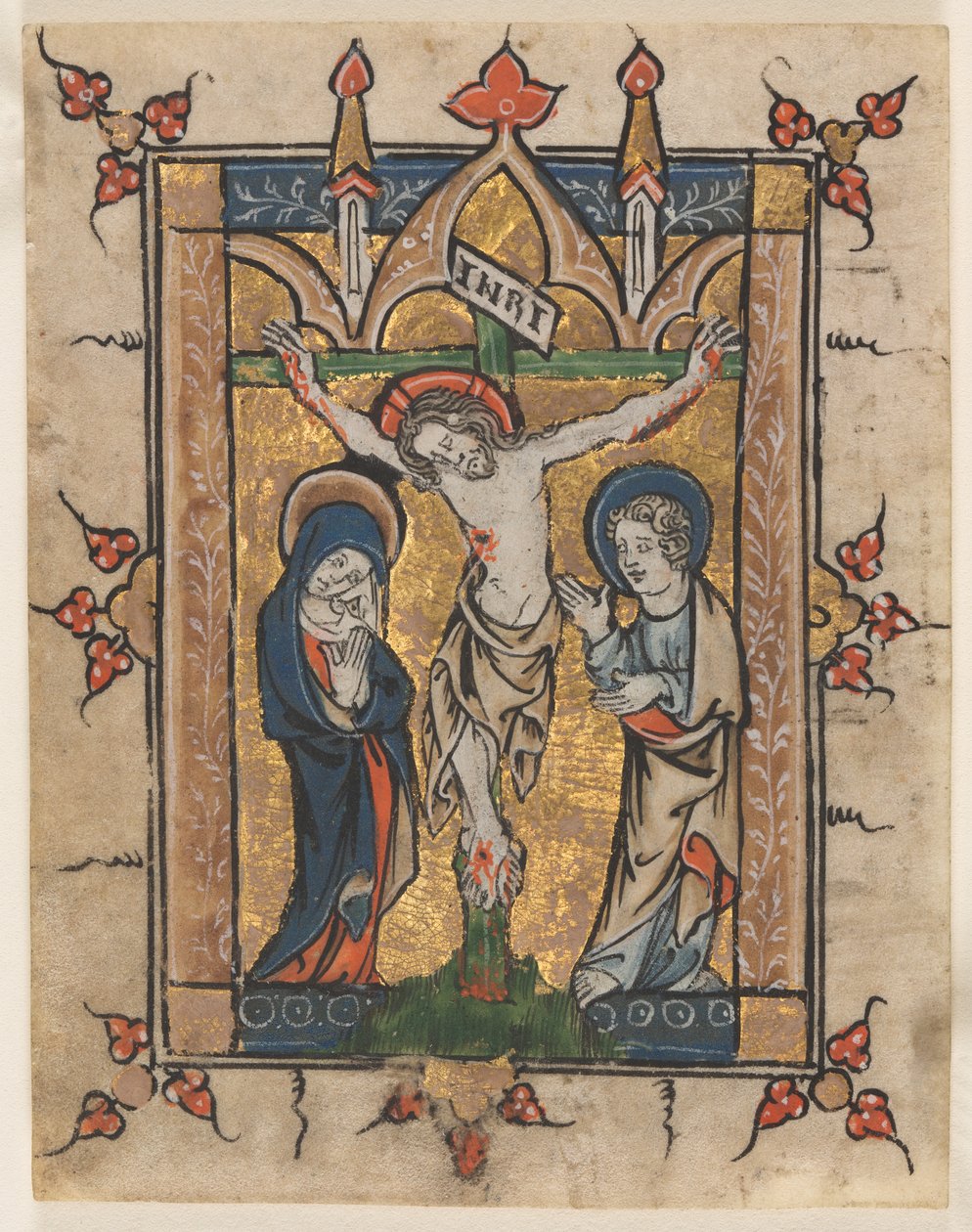 Leaf from a Psalter: The Crucifixion by Unknown artist