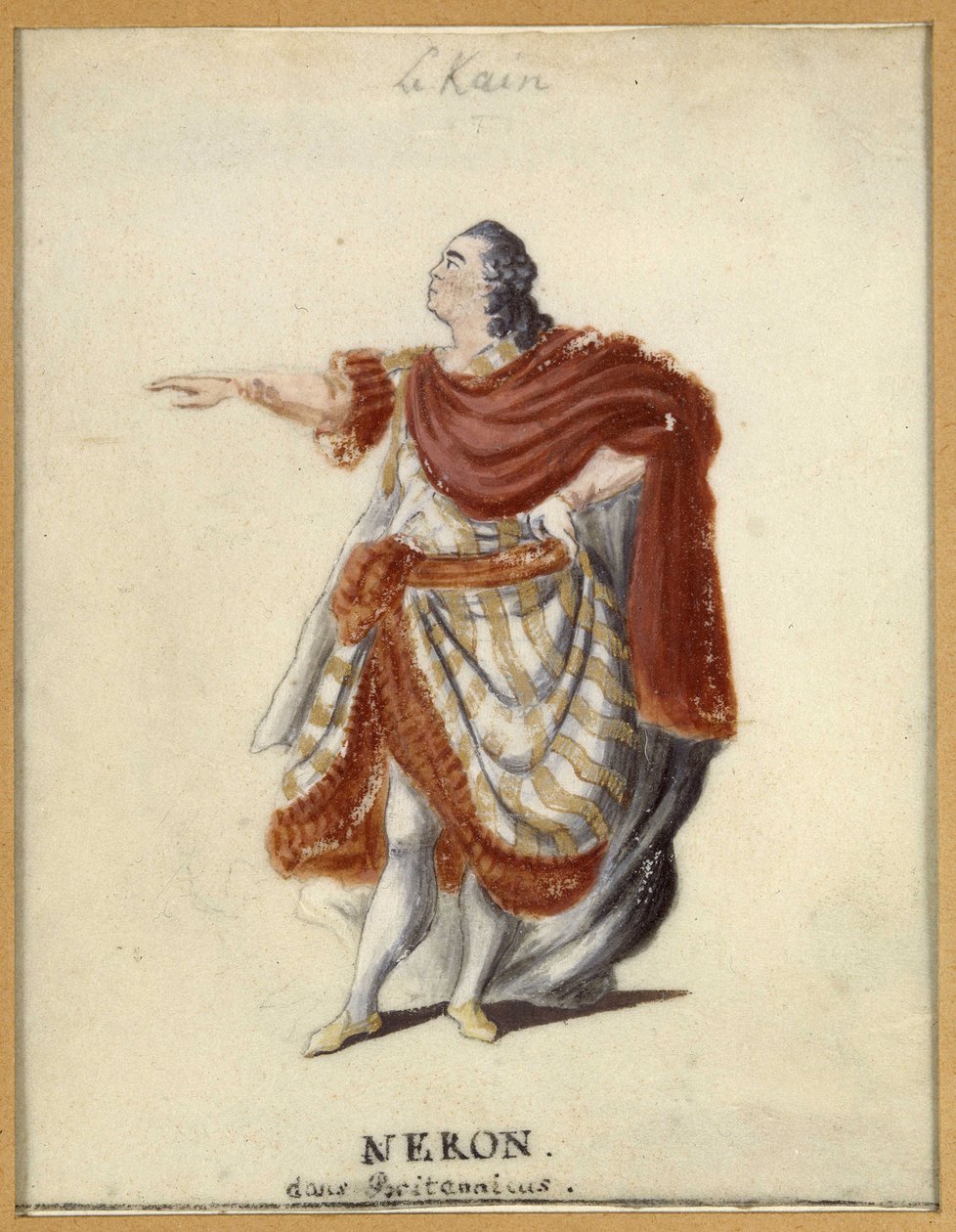 Lekain (Henri Louis Cain (Henri-Louis Le Kain) (1729-1778) as Nero in Racine