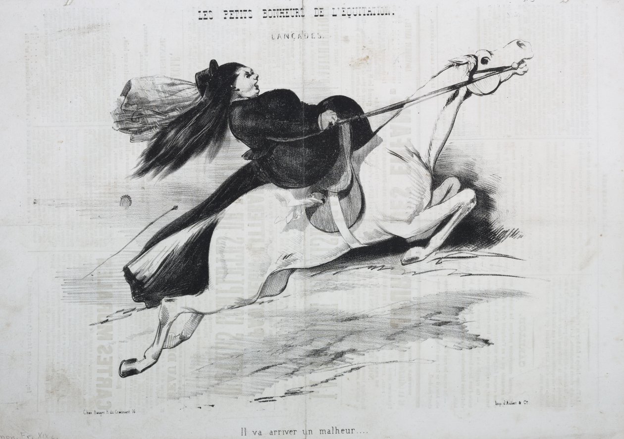 The Little Joys of Riding: Lancades. A Misfortune is About to Happen by Unknown artist