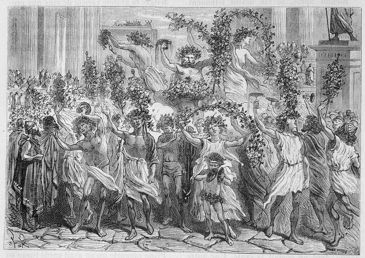 The Festivals of Bacchus in Athens - in 