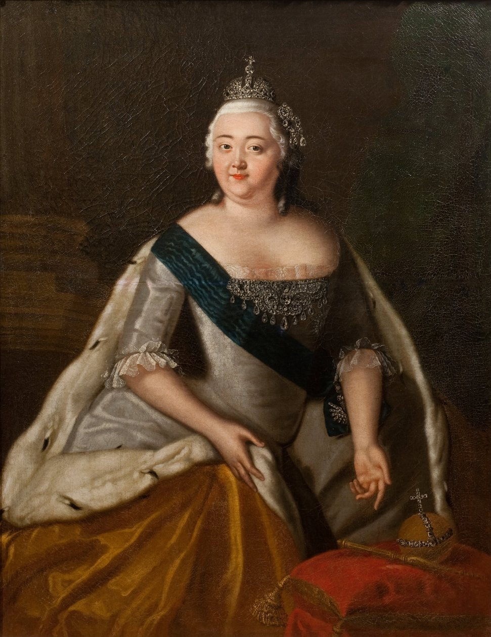 Portrait of Empress Elizabeth of Russia, Mid 18th Century by Unknown artist