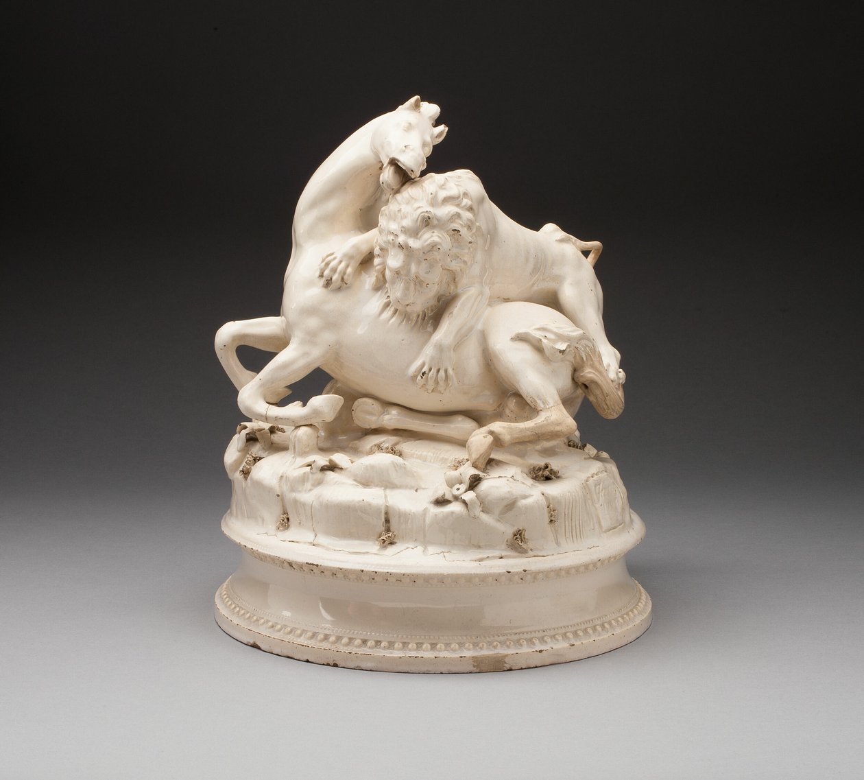 Lion Attacking Horse by Unknown artist