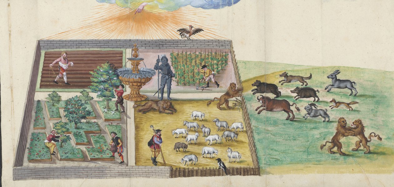 The Breaking of the Wild Lutheran Beasts into the Vineyard of the Lord. From Thesaurus picturarum, Anonymous by Unknown artist