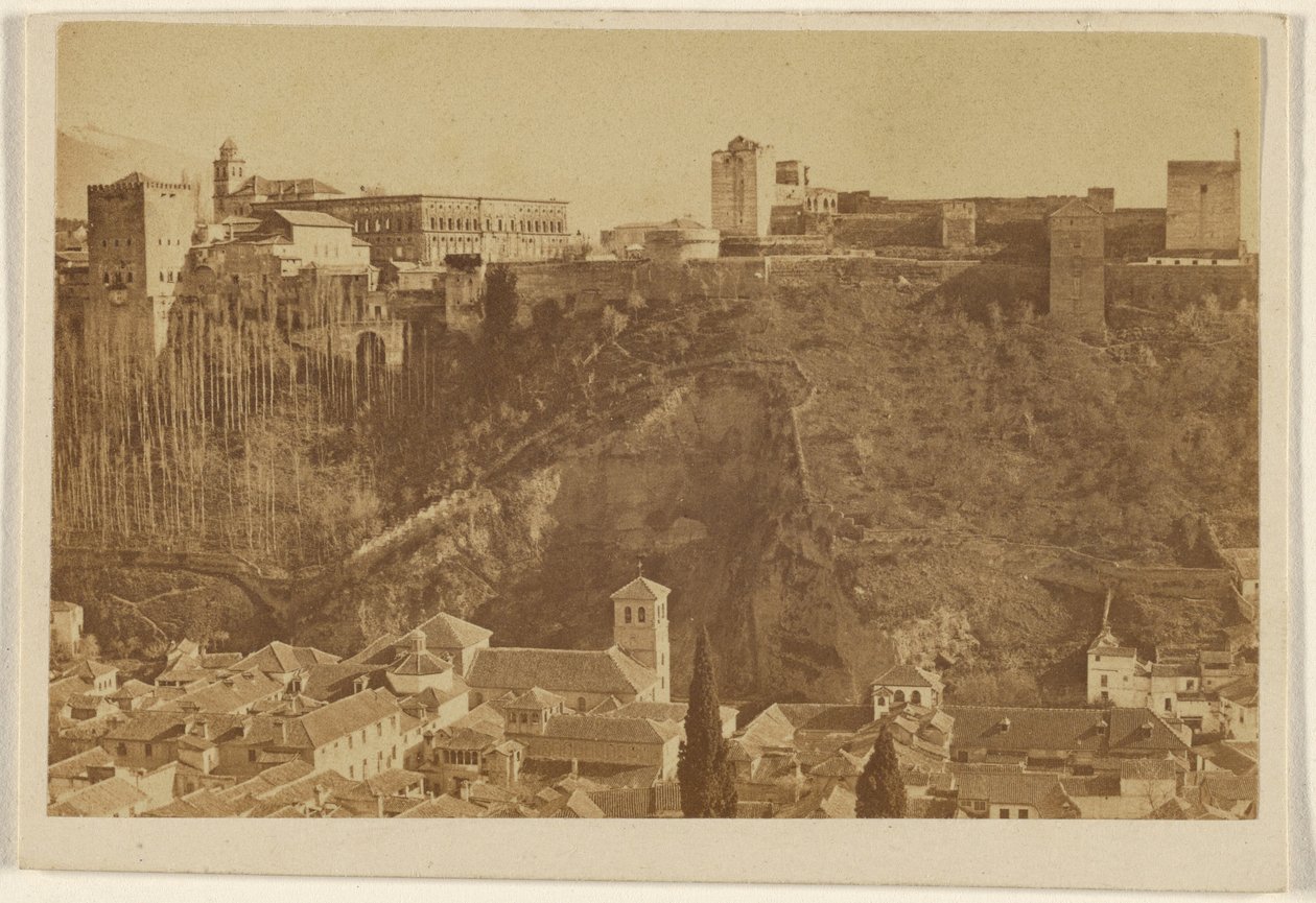 Long view of the Alhambra, Spain by Unknown artist
