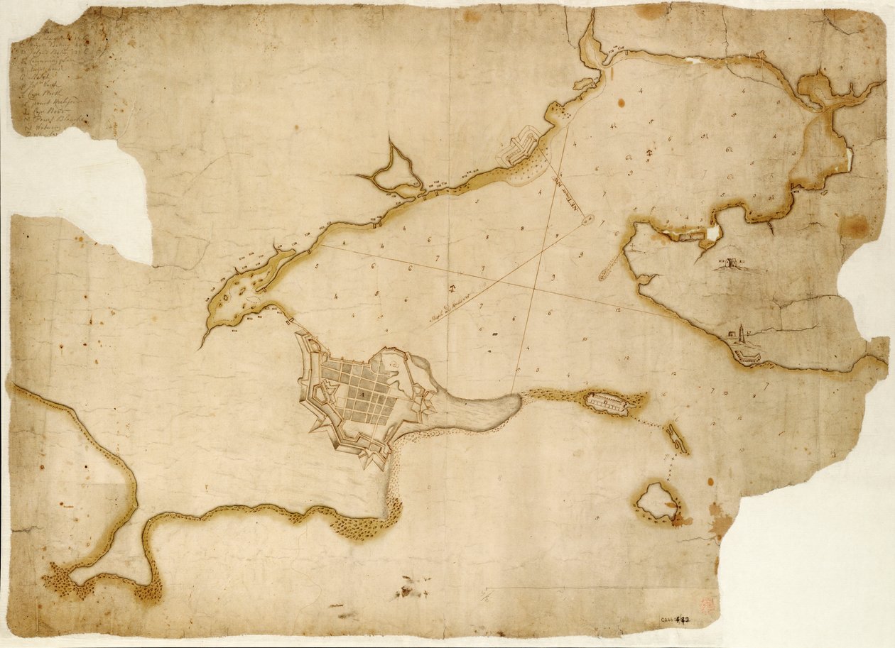 Louisburg Fortress and Harbour, Cape Breton by Unknown artist