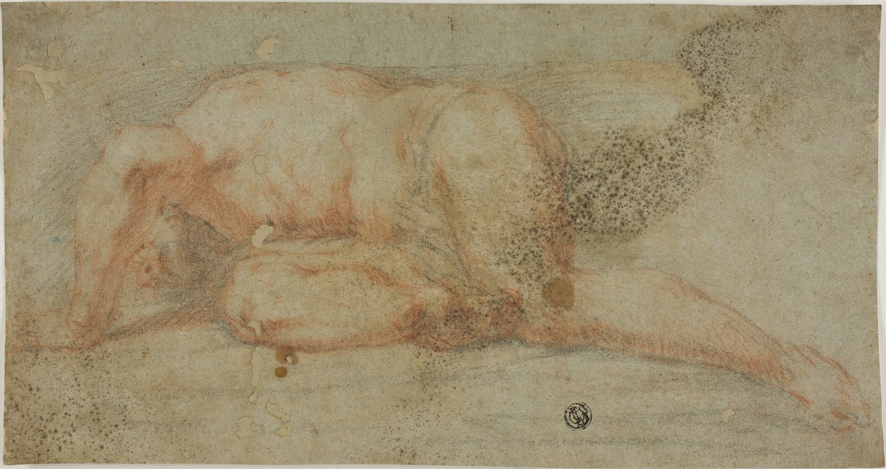 Man Lying Down, Arm Over Head by Unknown artist