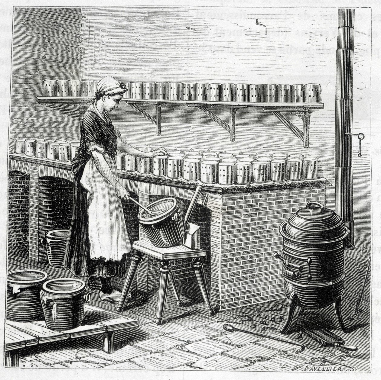 Manufacture of Camembert Cheese (Curd is Poured into Molds) - in 