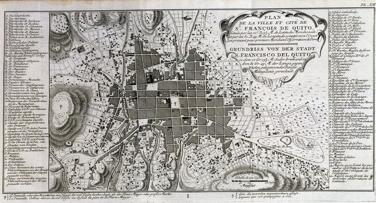Map of the City and City of St François de Quito - in 