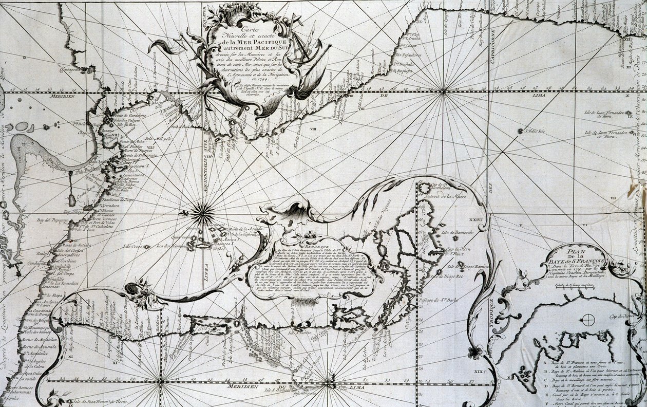 Map of the Pacific Ocean by Unknown artist