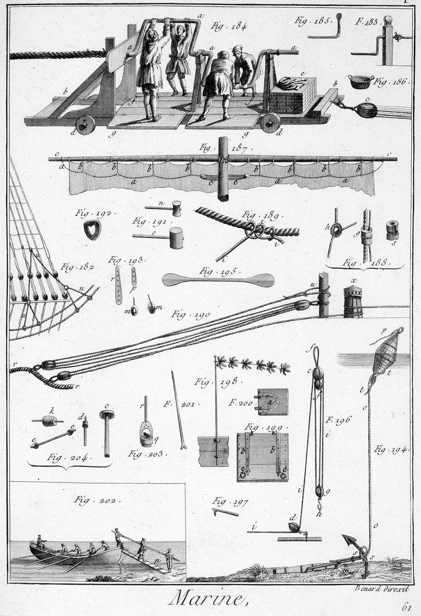Marine, Technical Elements (Rope, Sails...) - in 
