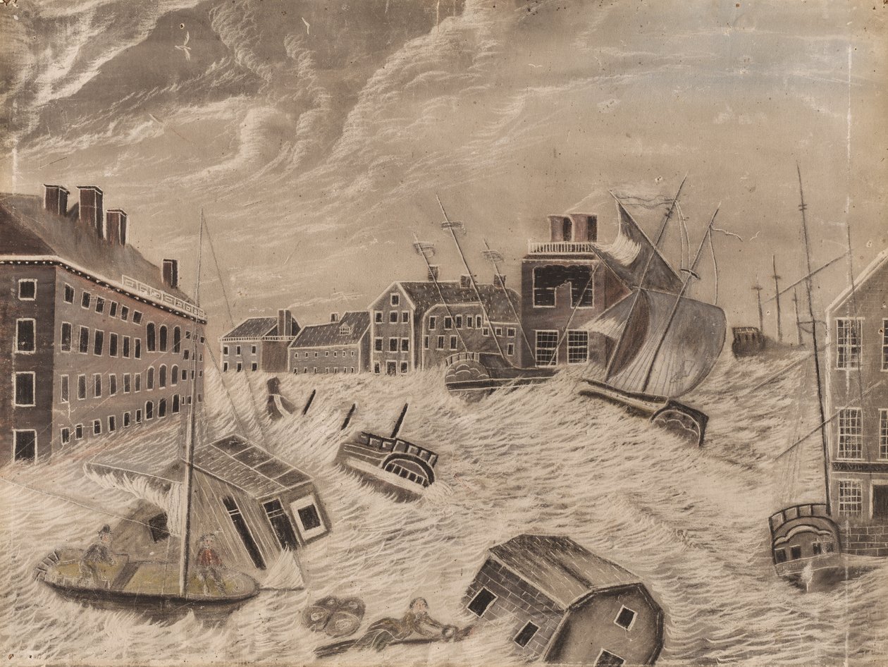 Market Square, Providence, Rhode Island, During the Great September Gale by Unknown artist