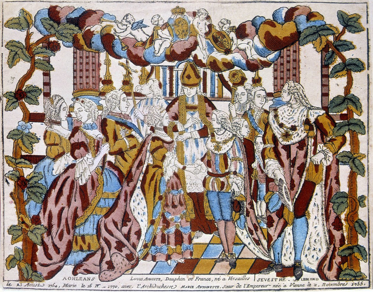 Marriage of Louis XVI with Marie Antoinette, circa 1774, in Orleans by Unknown artist