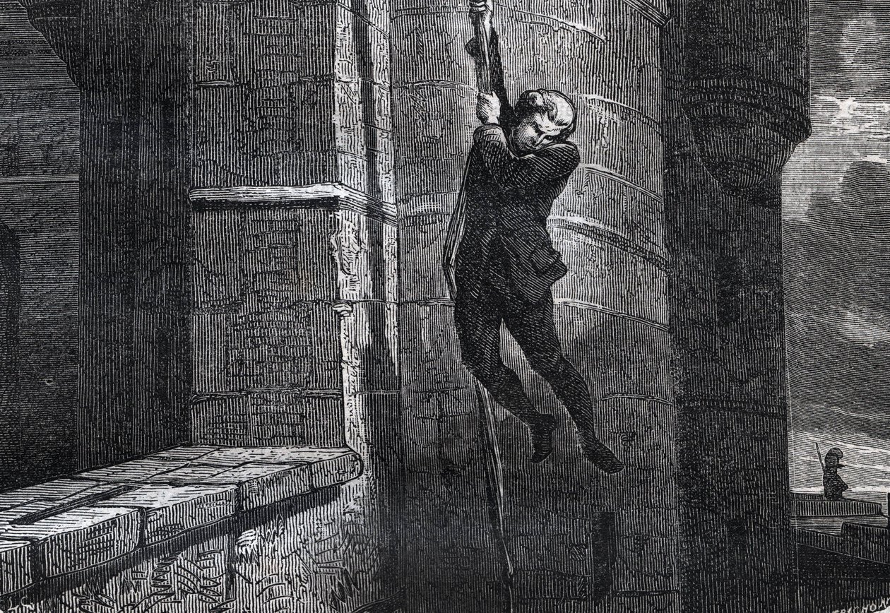 Masers De Latude escaping from the Bastille - engraving in 