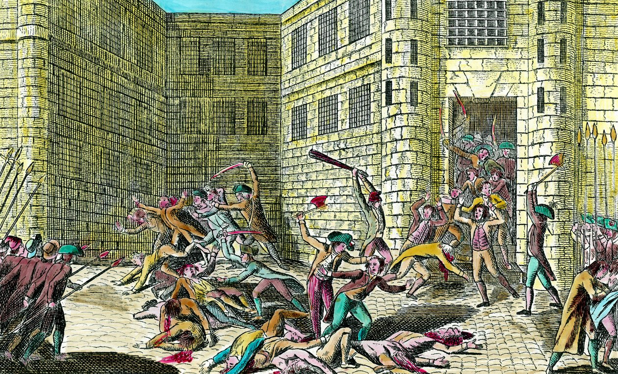 Massacre of the prisoners of the Abbey of Saint Germain by the people in September 1792 by Unknown artist