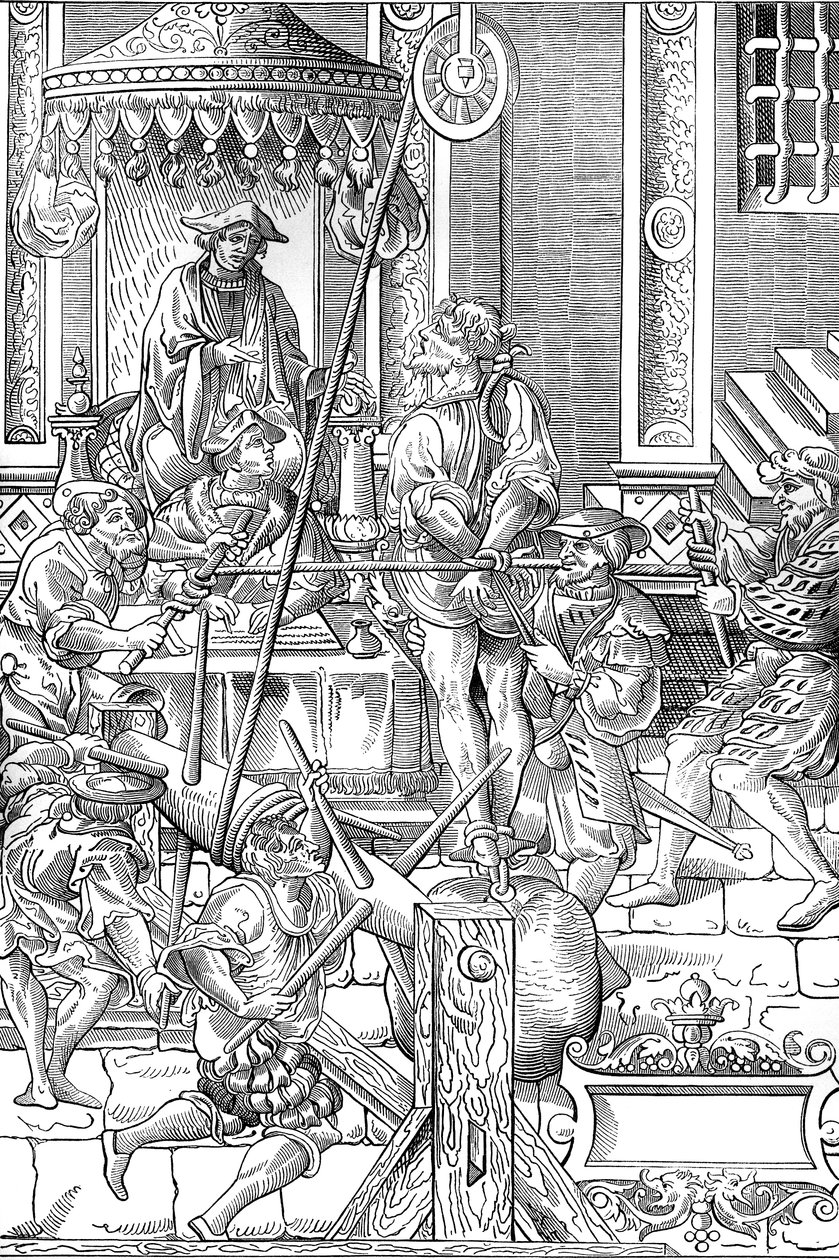 Medieval Torture Scene: The Estrapade by Unknown artist