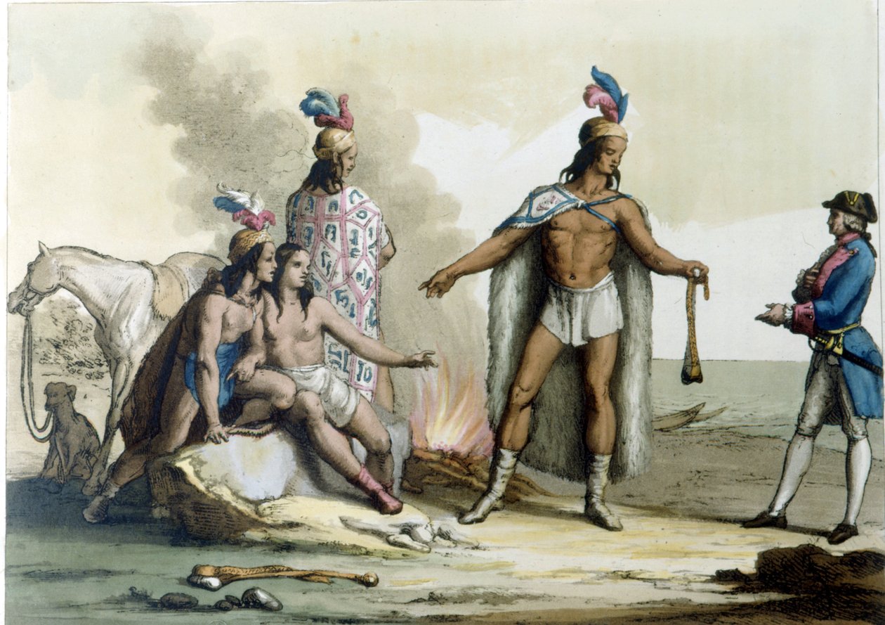 Meeting of a Westerner with the Indians of Patagonia by Unknown artist