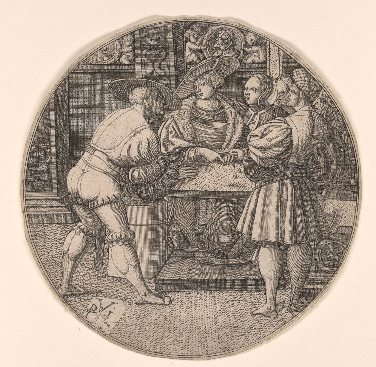 Men Playing a Game of Dice by Unknown artist