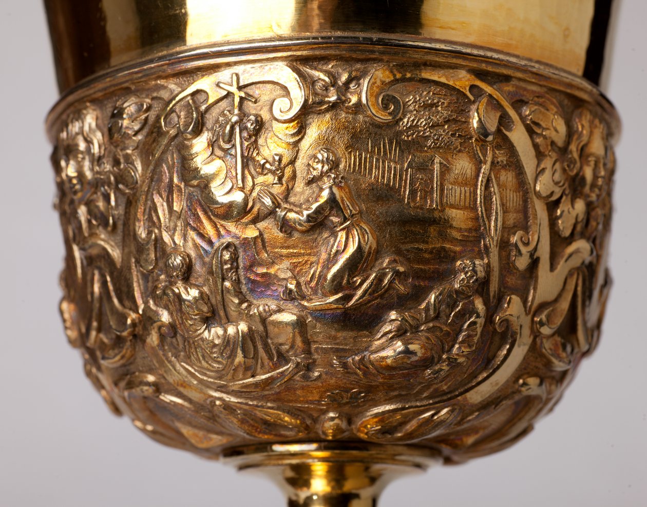 Chalice, Gift of Canon A. Le Vaillant de la Bassarderie, Dean of the Cathedral Chapter 1726 to 1758 (detail) by Unknown artist