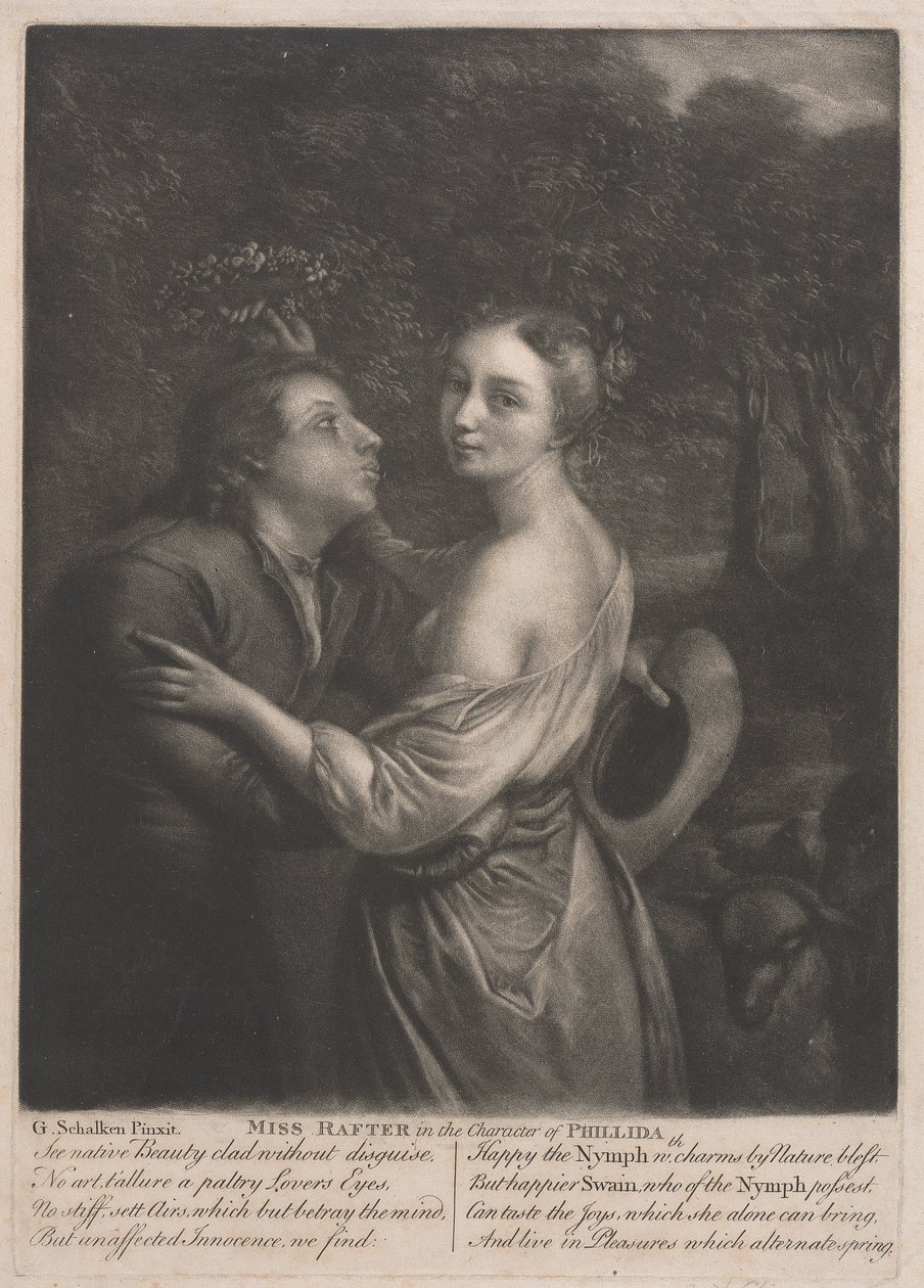 Miss Rafter (1711-1785) in the Character of Phillida by Unknown artist