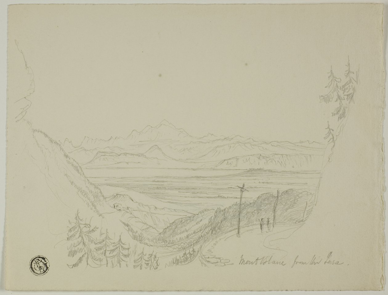 Mont Blanc from the Jura by Unknown artist