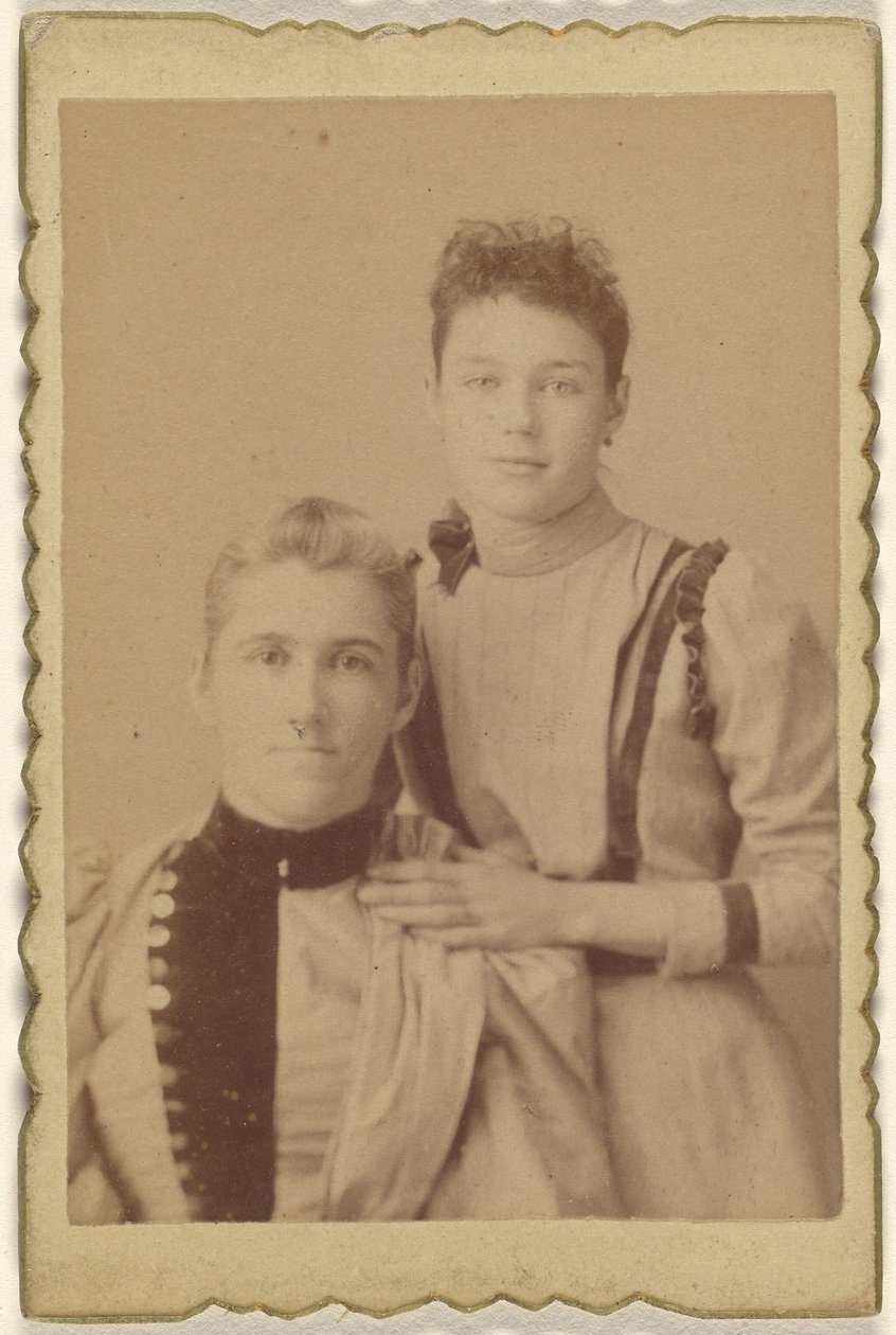 Mother Seated, Daughter Standing by Unknown artist