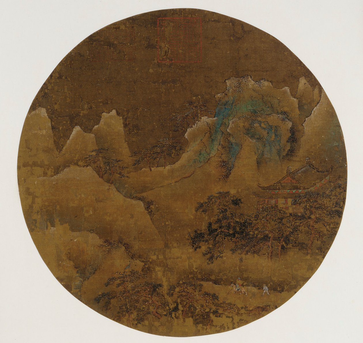 Mountain Landscape: Crags, Temple and Pines by Unknown artist