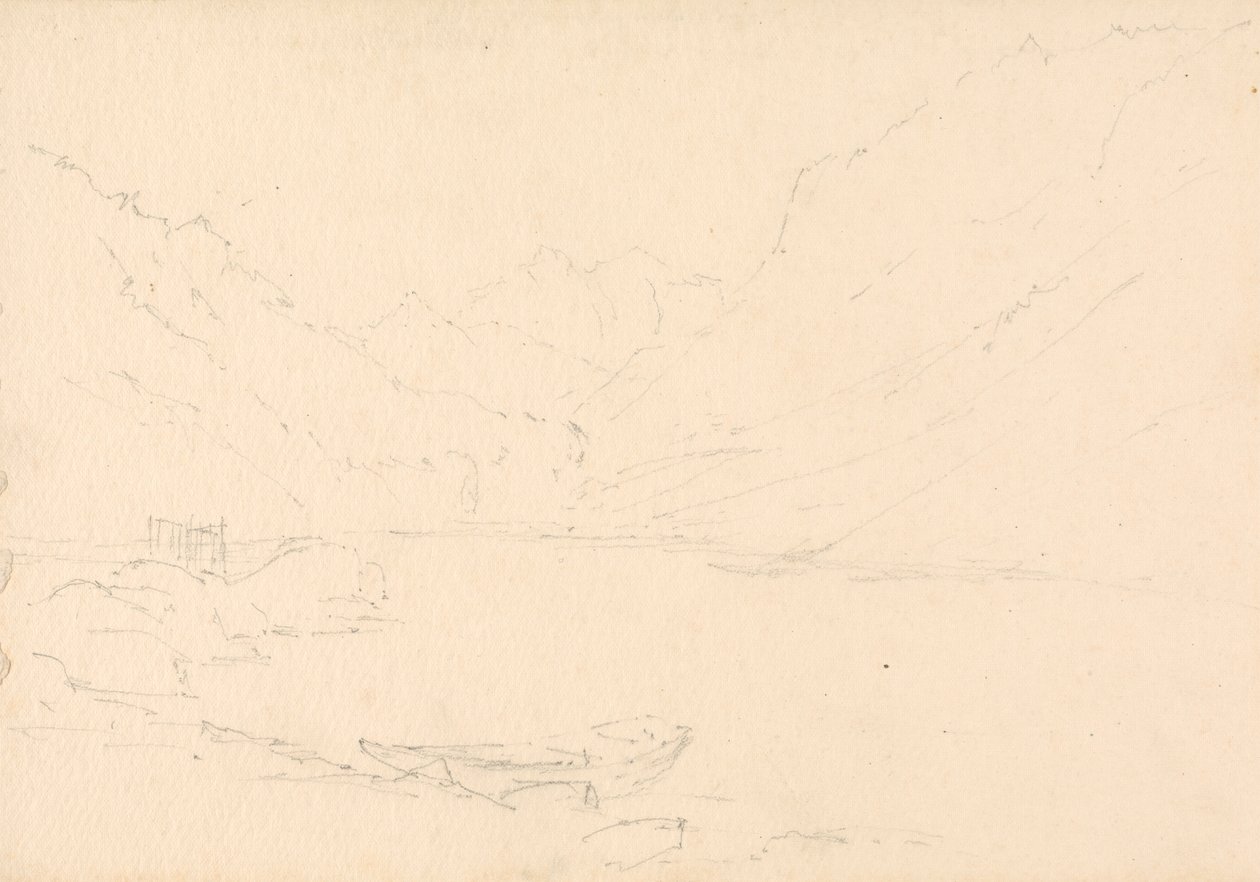 Mountainous Landscape and Lake by Unknown artist