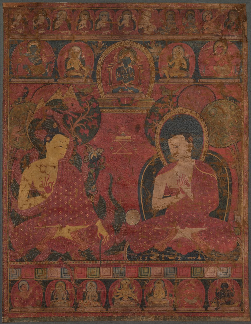 Nagarjuna with a Buddhist Master by Unknown artist