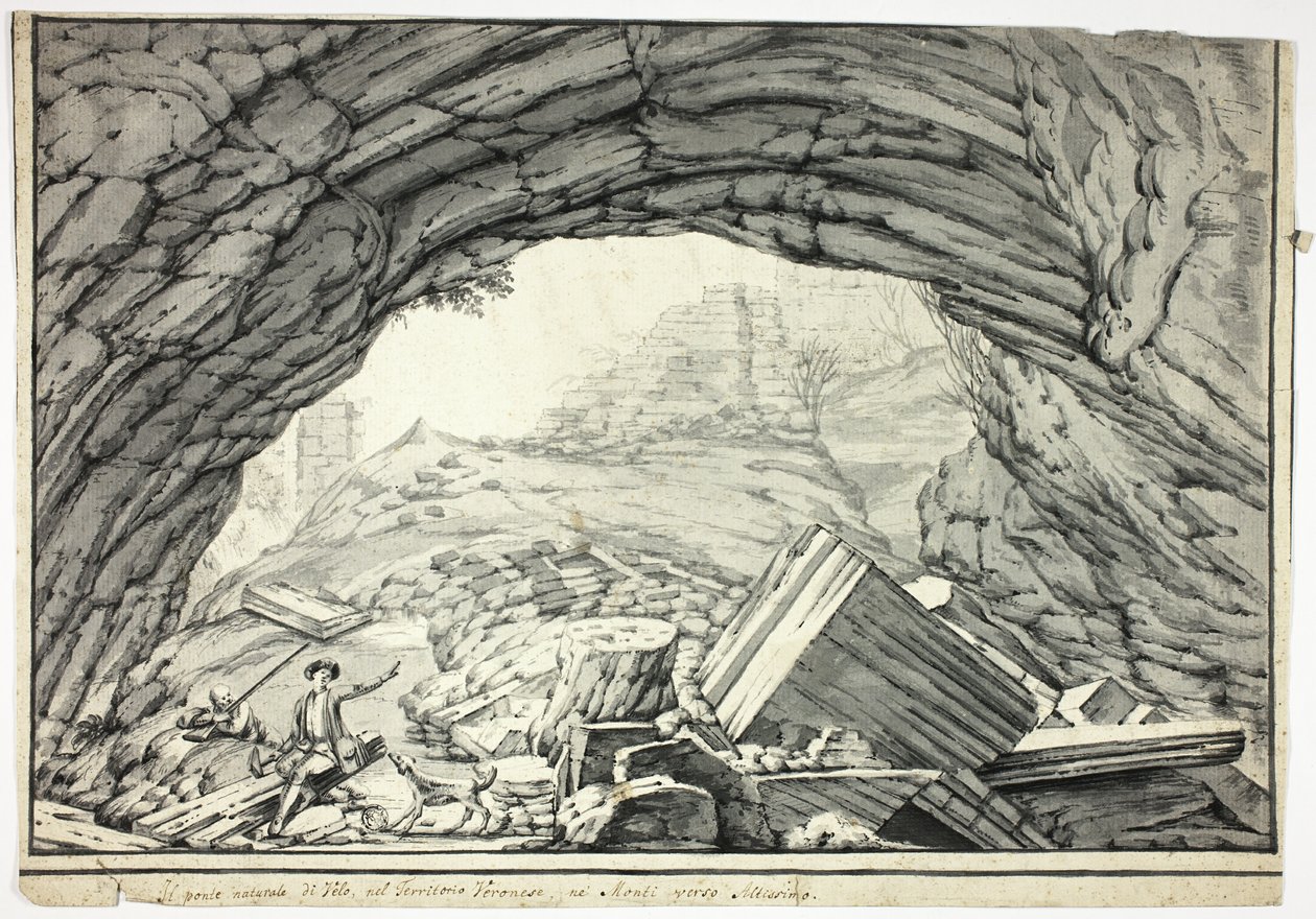 Natural Bridge of Velo, in the Veronese Hills, Near Altissimo by Unknown artist