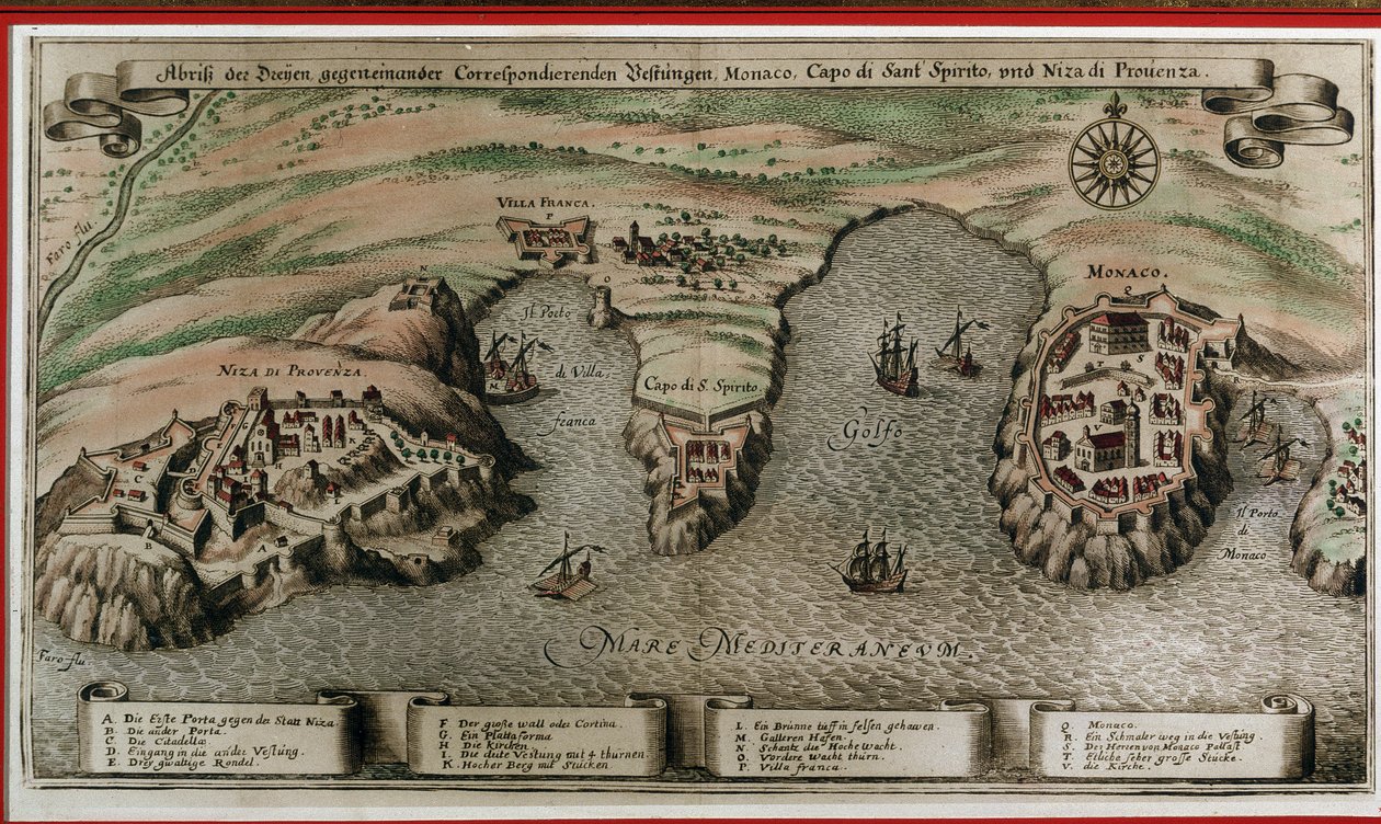 Nice, Villefranche and Monaco in the 17th Century by Unknown artist