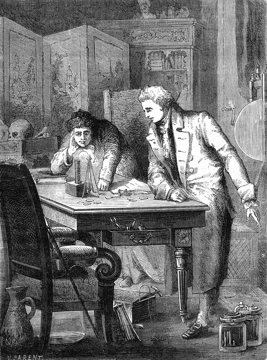 Nicholson and Carlisle Decompose Water Through the Battery of Volta, London 2 May 1800 by Unknown artist