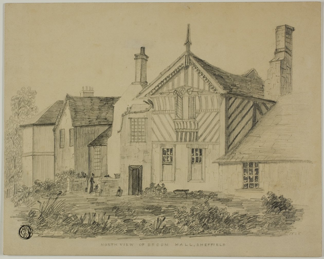 North View of Broom Hall, Sheffield by Unknown artist