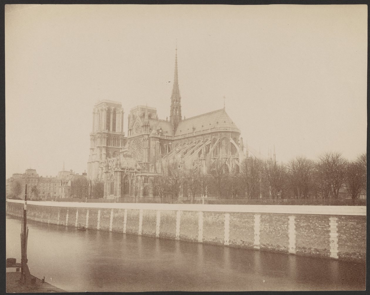 Notre-Dame seen from the Seine by Unknown artist