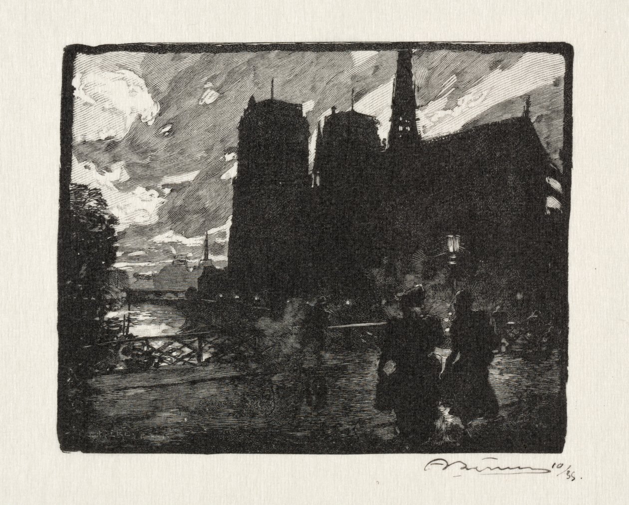 Notre Dame, Evening by Unknown artist